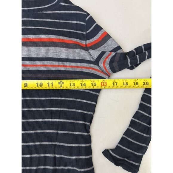 Dark Academia Y2K Bella Indie Sleaze Wool Striped Sweater S Parisian 90s Fitted - Picture 12 of 13